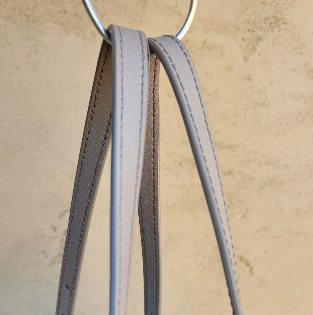 Tory Burch Light Grey Saffiano Leather Tote Bag